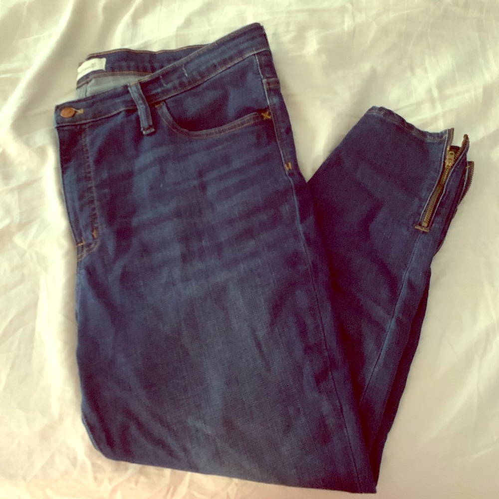 Madewell High-Rose Jeans with Zipper Ankle